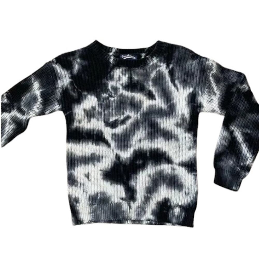 Freshman Girls‎ Black White Knit Cozy Knit Sweater  Size Small 7 NWT